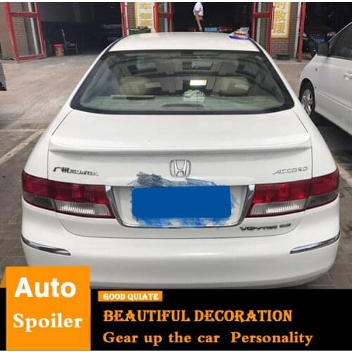 For Honda Accord Spoiler 2003 2004 2005 High Quality ABS Material Car Rear Wing Primer Spray paint Trunk Rear Spoiler Sport
