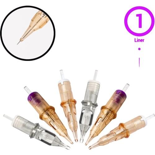 EZ V Select/Revolution Tattoo Needle Cartridge Round Liner 1RL 0.30/0.35 MM for Permanent Makeup Hair-Scalp Rotary Pen Machine
