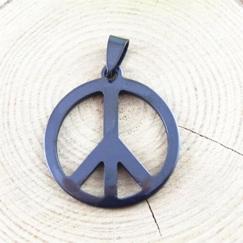 GraceAngie 5pcs Unisex Gun Black Cute "Peace Sign" Style Jewelry Pendants Charms Finding Alloy Jewelry Key Chain Accessary