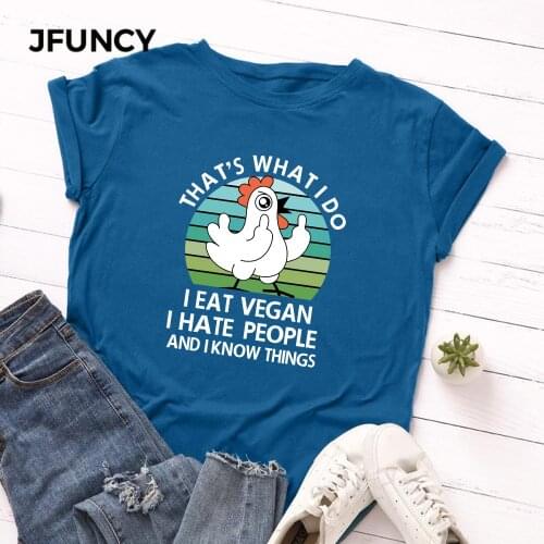 JFUNCY Funny Print Women Oversized T-shirts Plus Size Short Sleeve Casual Loose Woman Tee Tops Female Summer Cotton Tshirt