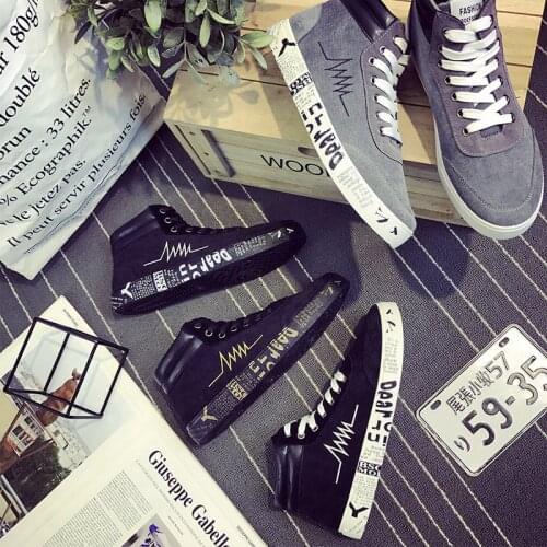 2021 Fashion Graffiti Vulcanized Shoes For Men Ladies Lace-up Sneakers Casual Breathable Canvas Shoes Korean Platform Flat