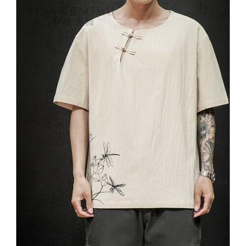 Summer News Kimono Japanese Men Printed Short-Sleeved Pirnting T-shirts Clothes Japan Harajuku Short Shirt Yukata Haori Costumes