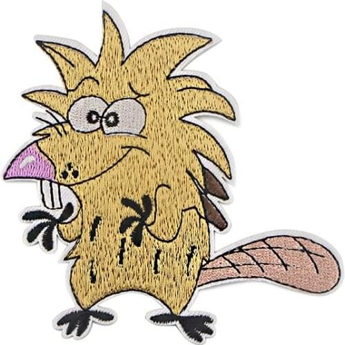 Cute Beaver Embroidery Patch Creative Patch for Clothes Personality DIY Accessories Patch Iron on Patch AL3034