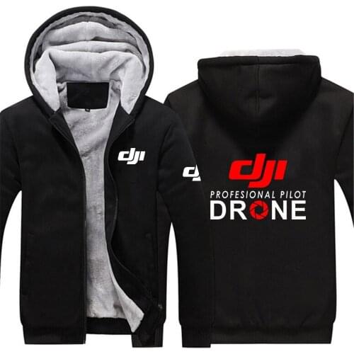 2021 Mens DJI Professional Pilot Drone Logo Comfortable Thicken Jackets Male Hoodies Zipper Sweatshirts Tracksuit College Coats