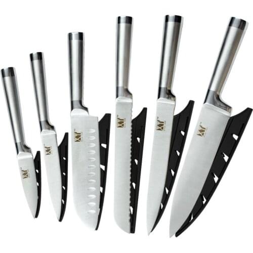 Kitchen Knife Set Stainless Steel - Fruit Paring Utility Santoku Japanese Chef Slicing Bread Knives Set Accessories with Sheath