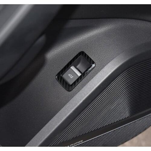 Car Door Trunk Switch Button Frame Decoration Sticker Trim For Audi Q5 FY 2018 2019 Stainless Steel Interior Accessories
