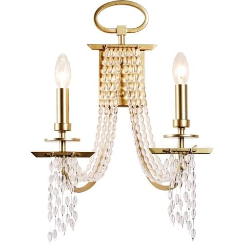 Double Head Wall Lights Living Room Crystal Wall Lamp Luxury E14 Wall Lighting Bedroom Bedside Lamp Creativity Wall Sconce