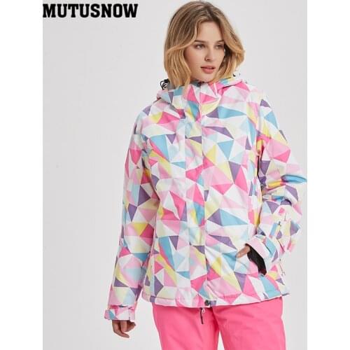 MUTUSNOW 2019New Quality Ski Jacket Women Winter Snowboard Windproof Waterproof Warmth Snowboard Jacket Coat Snow Skiing Clothes
