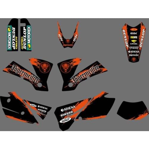 New style 0426 TEAM GRAPHICS & BACKGROUNDS DECALS FOR EXC 125/200/250/300/400/450/525 2004