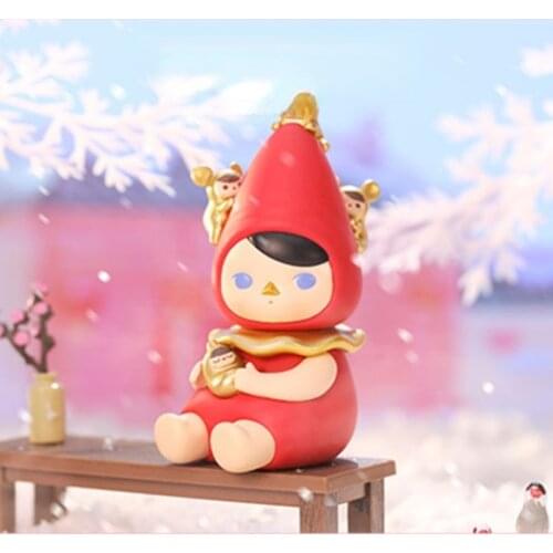 Original POPMART Bi Qi Little Fat Mouse Baby Series Blind Box Toy Figure Confirmed Style Cute Anime Character Gift