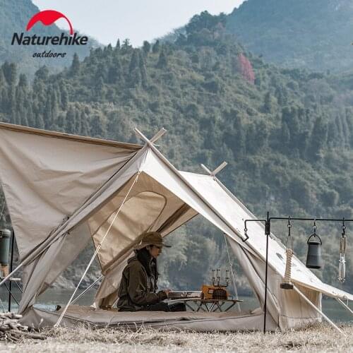 Naturehike Extend 4.8 Camping Cotton Tent 2 Person Outdoor House Building Sun Shelter Tent Traveling Camping Tent NH20ZP011