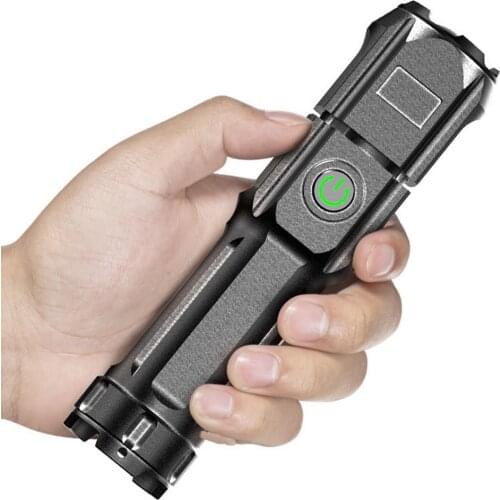 Premium LED Flashlight Rechargeable 1200 Lumen Compact Flashligt Fifth Generation T6 Strong Light Rechargeable 1200mAh Battery