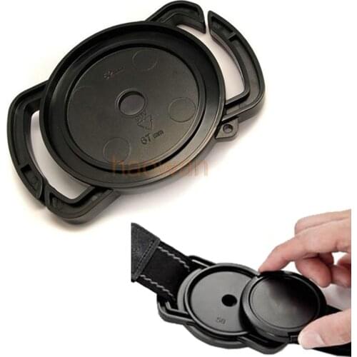 Camera Buckle Universal Lens Cap Holder Anti-losing for 40.5 43 49 52 55 58 62 67 72 77 82 mm size Canon Nikon sony pentax