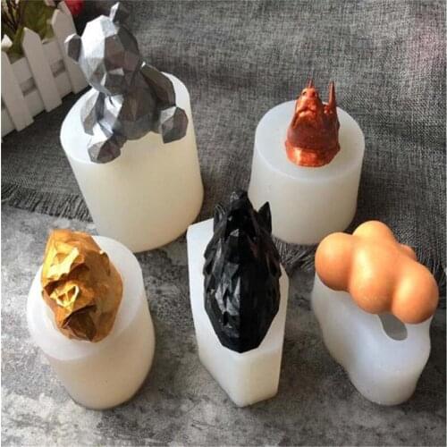 3D Cloud, Wolf, Sitting Bear, Durbin Dog Plaster, Silica Gel Mould for Hanging Ornaments A122/A123/A124/A125/A126