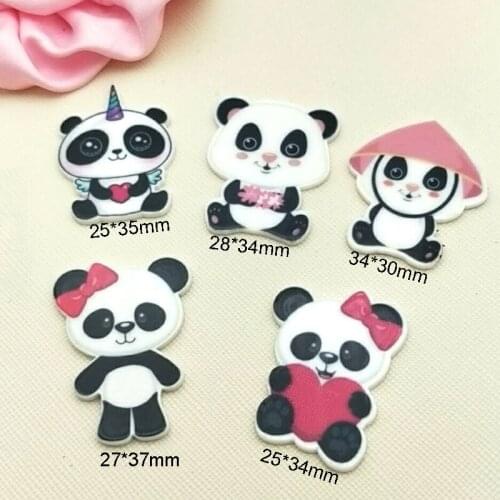 Mixed Cartoon Unicorn panda planar resin crafts for DIY Crafts Embellishment resin flatback 1.2inch RET1503