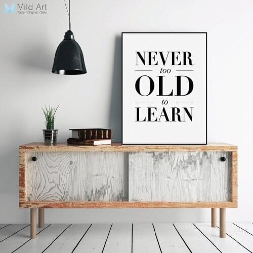 Modern Minimalist Black White Inspirational Typography Quotes Poster Print Wall Art Living Room Canvas Painting Home Decoration