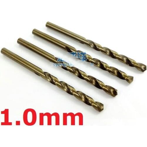 10 Pieces 1.0mm Diameter Straight Shank Cobalt Steel Alloys Twist Drill Bit
