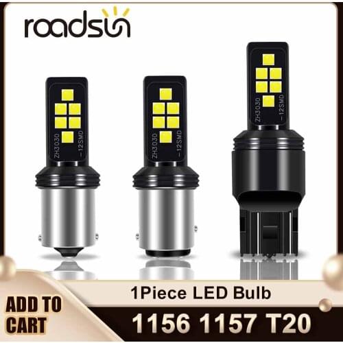 1 Pcs LED CANBUS 1156 P21W 1157 P21/5W BAY15D LED Bulbs T20 W21W W21/5W Reading Lamp Car Interior Light 6000K Error Free