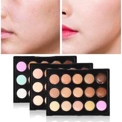 Face Concealer Make Up Foundation Palette 15 Colors Bronzer Highlighter Concealer Cream Face Contouring Cosmetics Last For Day