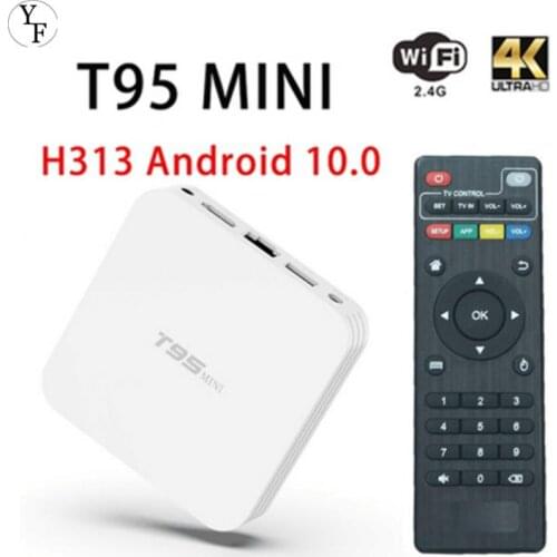 Android 10 TV Box 4K HDR 2.4G Wifi T95 Set Top Box Support Google Media Player Youtube IPTV Set Mini Smart Top Box EU US UK Plug