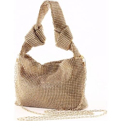 Womens bags Handmade Rhinestone Knot Shoulder Bag Storage Pouch for Party 2021 Stylish Women Totes Bags Clutch Bag