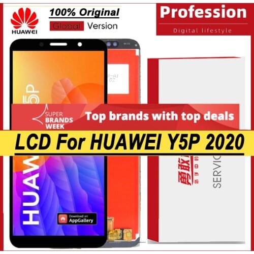 100% Original 5.45'' IPS Display with Frame for Huawei Y5P 2020 DRA-LX9 LCD Touch Screen for Honor 9S DUA-LX9 Repair Parts