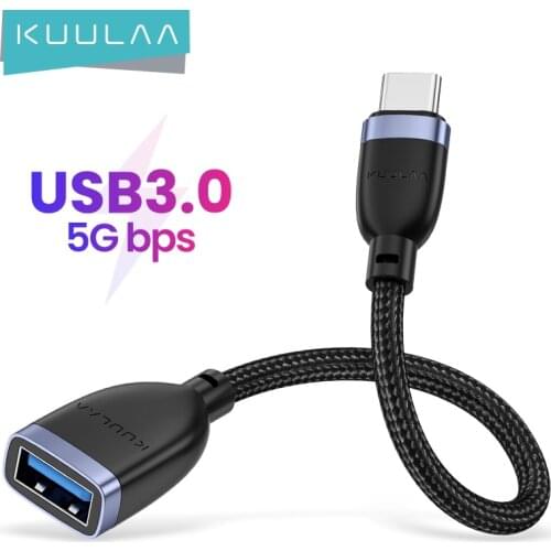 KUULAA USB C to USB OTG Adapter USB 3.0 2.0 Cable USB Type C Male to Female Cable Adapter for MacBook Pro Samsung Type-C Adapter