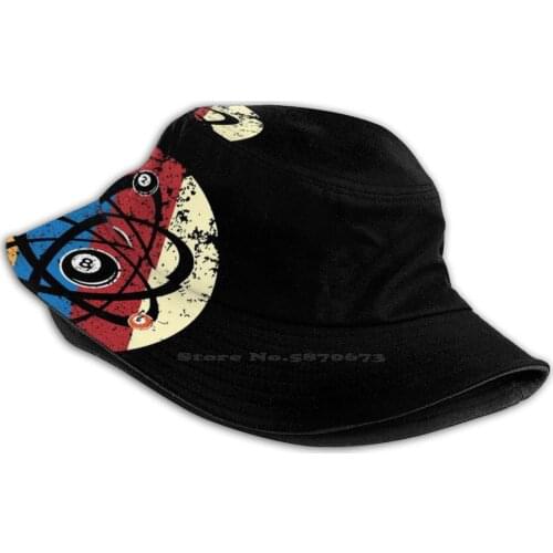 Billiards Ball Atom Science Pool Player Scientists Causal Cap Buckets Hat Billiards Atom Billiard Billiard Player Billiards