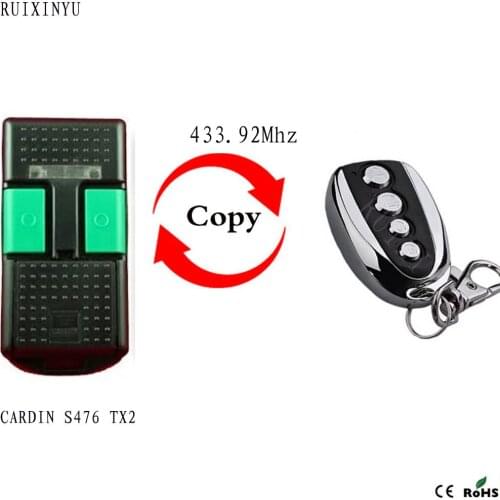 CARDIN S476 TX2 Remote Control 433.92MHz Copy Gate Garage Door CARDIN S476 TX2 433.92MHz Remote Control With Battery