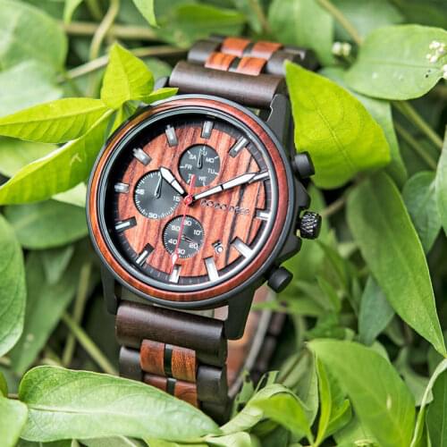 Часы мужские Wooden Wristwatches for Mans Stop Watch Men Male Luminous Hand Stainless steel Complete Calendar Show Date in Gift