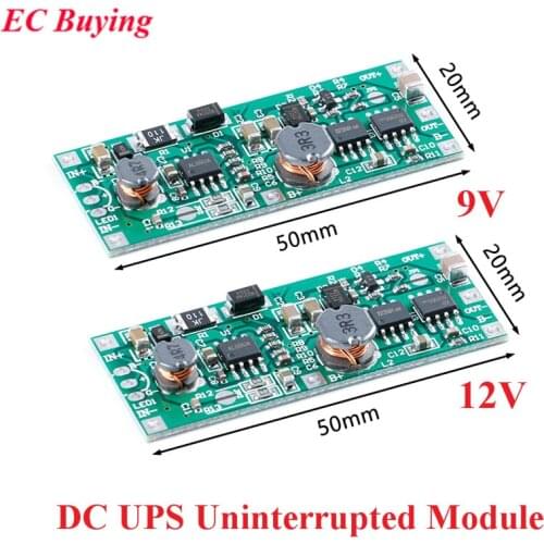 DC5V-12V to 12V UPS Uninterruptible Charging Board Module UPS Voltage Converter Module Power Control for 18650 Lithium Battery