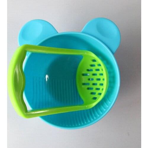 Kid Baby Learning Dishes Grinding Bowl Baby Handmade Grinding Fruit Supplement Children Infant Food Mill Bowl