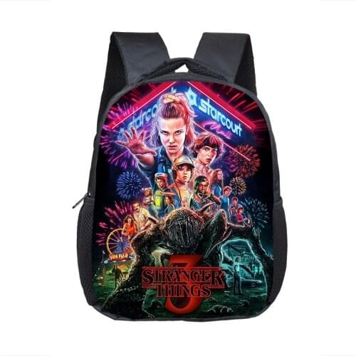 Children Stranger Things Kindergarten Backpack Boys Girls School Bags Boobag Toddler Cartoon Anime Rucksack Kids Mini Backpack