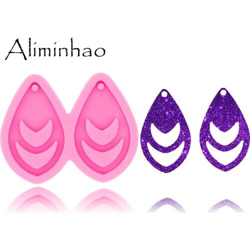 DY0431 L/M/S Tassel Tear Drop Hoop Earrings Handmade DIY Epoxy Silicone Molds Fashion Jewelry Resin Craft Mould