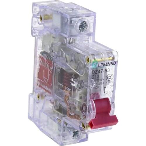 DZ47-63 1P AC 6A 10A 16A 20A 25A 32A 40A 50A 63A transparent 230/400v~Mini Circuit breaker MCB C45 C type
