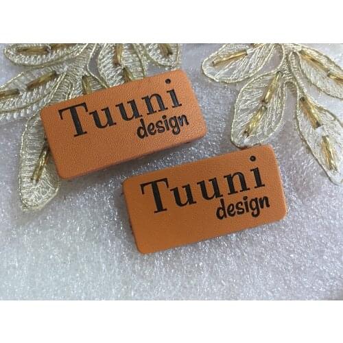 Custom made leather label, PU leather label, PU patch, debossed / embossed logo simulation leather tags for clothes, jeans,bags