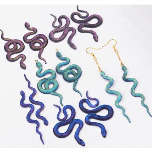 Snake Shaped Epoxy Mold For Making Ornament Pendant Jewelry Resin Mold Silicone Mold For Keychain Earring Toy Home Decoration