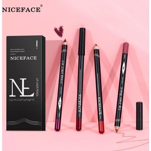 NICEFACE 12 Color Lip Liner Nude Color Modification Not Easy To Fade Lip Liner Matte Velvet Lipstick Pen Lip Pencil