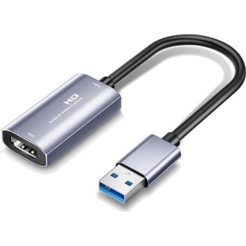 Video Game Capture Card, HDMI-Compatible to USB 1080P Game Capture Card, Audio Video Capture Recorder Device