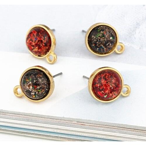6pcs Korean Classical Stud Earring Base Findings Jewelry Charms DIY With Hole Dangle Tassel Drop Earrings Make Accessories C181