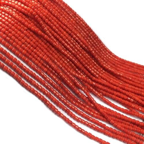 Small beads 3x3mm high quality natural coral beads loose beads isolation beads DIY bracelet necklace jewelry making