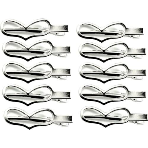 10-Piece Alligator Metal Snap Barrettes DIY Hairpin Headdress Accessories