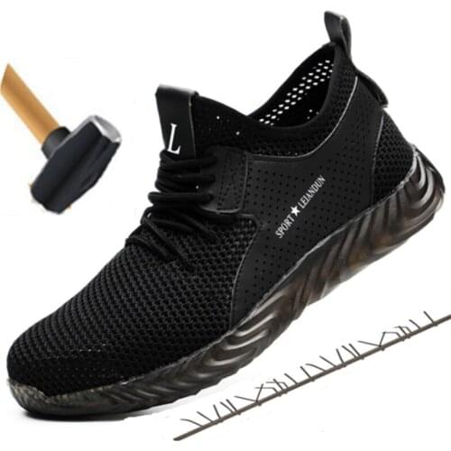 2019 Fashion Summer Safety Shoes for Men and Women AIR Mesh Light Soft Bottom Breathable Non-slip Wear-resistant Work Boots