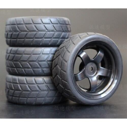 Cheapest HSP 1/10 Anti-Shock Belt Liner Wheel Flat Running/Drift Special Tire Grip Tire 4 Pack