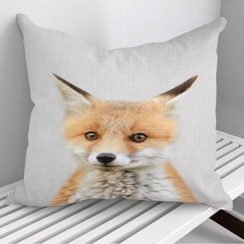 Baby Fox Colorful Throw Pillows Cushion Cover On Sofa Home Decor 45*45cm 40*40cm Gift Pillowcase Cojines Dropshipping