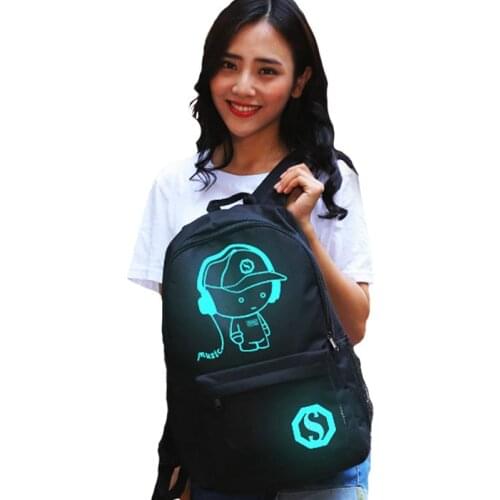 New Children School Backpack Student Luminous Animation School Bags For Boys USB Charge Computer Anti-theft Laptop Backpack