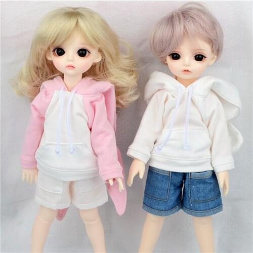 30cm BJD doll clothes cute animal hoodie sweater casual top coat for 1/6 BJD, yosd doll clothes accessories