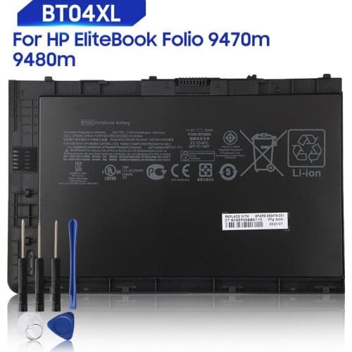 Original Replacement Battery For HP EliteBook Folio 9480m 9470m BA06XL 687945-001 H4Q47AA BT04XL Genuine Battery 3400mAh