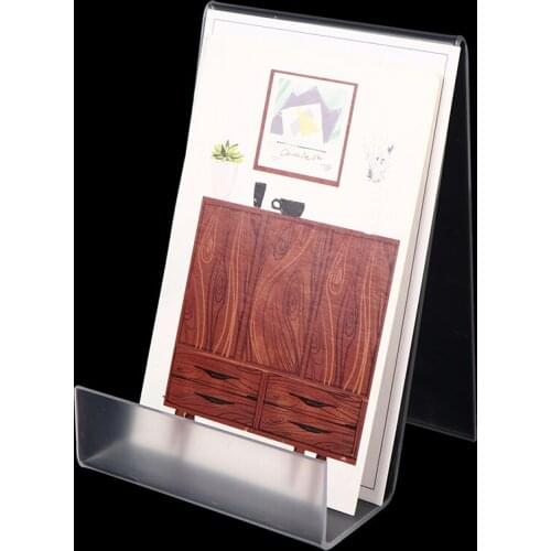 Clear Acryl Bookmarks L-shaped Desk Organizer Desktop Book School Stationery Office Accessories