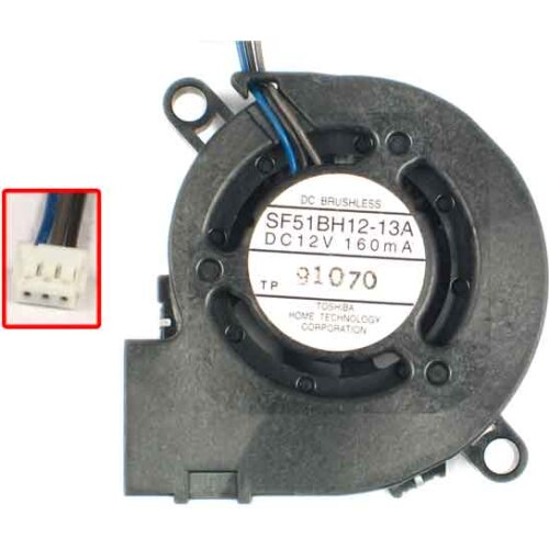 SF51BH12-13A Server Projector Cooling Fan DC 12V 160MA 50x50x20mm 3-wire